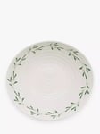 Sophie Conran for Portmeirion Mistletoe Porcelain Cereal Bowl, 18cm, White/Green