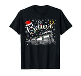 Believe Train Christmas North Pole Polar Express Family Xmas T-Shirt