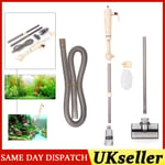 Electric Aquarium Syphon Fish Tank Pump Vacuum Gravel Water Filter Cleaner Set