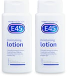 E45 Dermatological Moisturising Lotion 200ml X 2