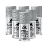 Adidas Men PRO Invisible Roll-On Deodorant Antiperspirant 50ml 3, 6 Pack