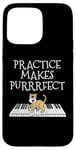 Coque pour iPhone 15 Pro Max Chat piano, pianiste, professeur de piano