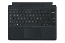 Microsoft Surface Pro Keyboard - tangentbord - med accelerometer, pekplatta, Förvarings- och laddningsfack för Surface Slim Pen 2 - QWERTZ - tysk - svart - med Slim Pen 2 Inmatningsenhet