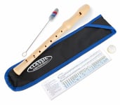 Flute a Bec en Bois Érable Soprano Doigté Baroque avec Bâton Nettoyage et Grisse