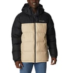 Columbia Pike Lake Hooded Jacket, Doudoune À Capuche Homme, Ancient Fossil/Black, Taille XXL