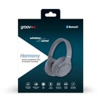 Groov-e Harmony Wireless Bluetooth Headphones with Active Noise Cancelling-Grey