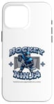 Coque pour iPhone 16 Pro Max Joueur ninja de hockey sur glace