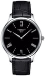 Tissot T0634091605800 Mens Tradition 5.5 Black Leather Strap Watch