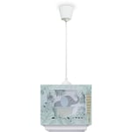 Suspension Enfant Abat-Jour Tissu Arc-En-Ciel Étoile Lion Dinosaure Lune Lampe à suspension - Type 8, Vert - Paco Home