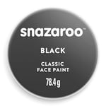 Snazaroo Classic Face and Body Paint for Kids and Adults, Black Colour, Water Based, Easily Washable, Non-Toxic, Makeup, Body Painting for Parties, for Ages 3+