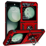 samsung Samsung Galaxy Z Flip 6 Military Armour Ring Case [Red]