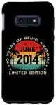 Coque pour Galaxy S10e 10 Year Old Gifts June 2014 Limited Edition 10th Birthday