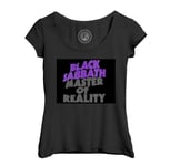 T-Shirt Femme Col Echancré Black Sabbath Vintage Album Cover Master Of Reality Rock