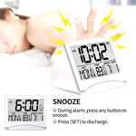 1 Piece Digital Travel Alarm Clock Weather Forecast Clock Battery Powered Z8G6