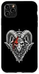 Coque pour iPhone 11 Pro Max Pentagramme occulte Baphomet Satan Païen Gothique Death Metal