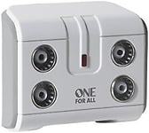 One For All Signal Booster/Splitter for TV - 4 Outputs (14x amplified) - Plug a