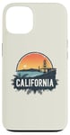 Coque pour iPhone 13 Souvenir rétro avec horizon californien