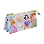 CERDÁ LIFE'S LITTLE MOMENTS - Trousse Scolaire 3 Compartiments Fille de Princesses |Il pourra Transporter Tout Le Matériel Scolaire - Licence Officielle Disney 2100003845 Multicolore