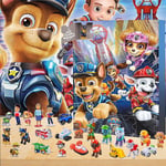 Julkalender 2024 Paw Patrol 24 st Figurer Dockor Leksaker Jul 24 Dagars Nedräkningskalendrar Blind Box Festivalpresent för Barn Vuxna