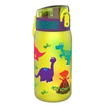 Ion8 Gourde Enfant, 350ml, Anti-Fuite, Facile à Ouvrir, Verrouillage Sécurisé, Lavable en Lave-Vaisselle, Sans BPA, Poignée de Transport, Facile à Nettoyer, Carbone Neutre, Motif Dinosaure