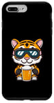 Coque pour iPhone 7 Plus/8 Plus Ski Tiger avec bière | Apres Ski Comic