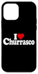 Coque pour iPhone 12 mini Barbecue au bœuf grillé avec inscription « I Love Heart Churrasco »