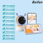 5" WiFi Video Baby Monitor Camera with Night Vision,Two-Way Talk,App Control,PTZ