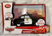 Disney Pixar Cars Sheriff Pull Back Racing Car With Siren Sound NEW IN BOX