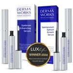 DERMAWORKS Eyelash Growth & Eyebrow Growth Serum Set Longer Lashes Thicker Brows