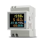 KETOTEK Compteur d'énergie monophasé Compteur d'électrique numérique AC 40-300V 100A Compteur Electrique 1 phasé Wattmètre Rail DIN Mètre Watt KWh Voltmètre Ampèremètre