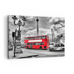 Impression sur Toile 100x70cm Tableaux Image Photo Trafalgar square taxi londres