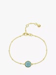 Auree Barcelona Personalised Birthstone Gold Vermeil Beaded Chain Bracelet