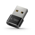 Tech-Protect UltraBoost USB-A (hann) / USB-C (hun) adapter - svart