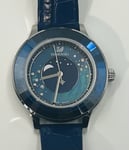 Swarovski Octea Lux Moonphase, White/Blue  Crystal Stainless Steel Watch 5516305