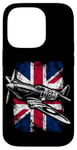 Coque pour iPhone 14 Pro Spitfire Historic World War II British Fighter Avion Apparel