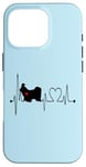 Coque pour iPhone 16 Pro Shih Tzu Dog Heartbeat EKG Funny Dogs Amoureux et propriétaire