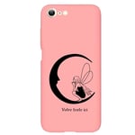 Coque rose Iphone 7 8 et SE 2020 et 2022 fee lune