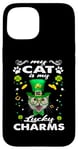 Coque pour iPhone 15 My Cat Is My Lucky Charm Kitten St Patricks Day Cats Lovers