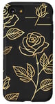 Coque pour iPhone SE (2020) / 7 / 8 Rose florale botanique, style minimaliste