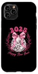 Coque pour iPhone 11 Pro Ruban rose boule disco du Nouvel An 2025 | Happy New Year Party