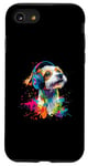 iPhone SE (2020) / 7 / 8 Artistic Colorful Jack Russell Terrier Headphones Dog Jacky Case