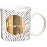 DRAEGER PARIS | Mug Black & Gold porcelaine fine "Princesse" | Idée cadeau Collègue, Copine, Friendship, Amie, Amitié | Mug original avec Coffret Cadeau