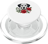 Roses Flowers Dalmatian Dalmatians Dal Dally Dog PopSockets PopGrip pour MagSafe