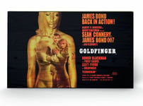 Pyramid International James Bond Goldfinger Projection, Large Wooden Wall Art