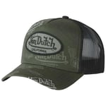 Casquette coupe trucker Von Dutch en coton bicolore imprimée nom de la marque