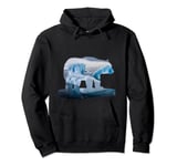 Polar Bear Climate Change North Pole Melting Ice Bear Pullover Hoodie