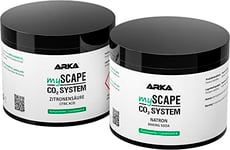 ARKA mySCAPE-CO2 Refiller | Set de Recharge pour système mySCAPE-CO2 | Composant A : Acide citrique & Composant B : Bicarbonate de soude | Aquarium d'eau Douce Aquascaping (2X 400 g)