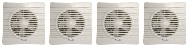 4 x Vent Axia 454059 Silhouette 150X Extractor Fans 150 mm /6 Inch (Standard)