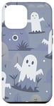 iPhone 13 Pro Max HALLOWEEN GHOST CARTOON PATTERN DARK BLUE LIGHT BLUE Case