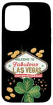 Coque pour iPhone 15 Pro Max Shamrock Crazy - Jeu de hasard pour la Saint-Patrick de Las Vegas